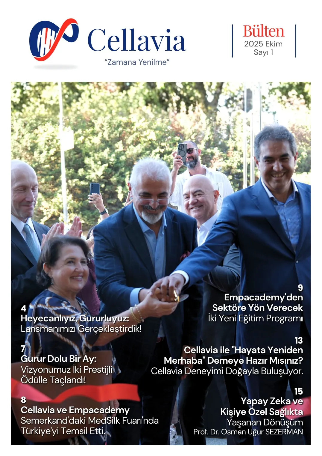 Cellavia Bülteni Sayı 1, sayfa 1